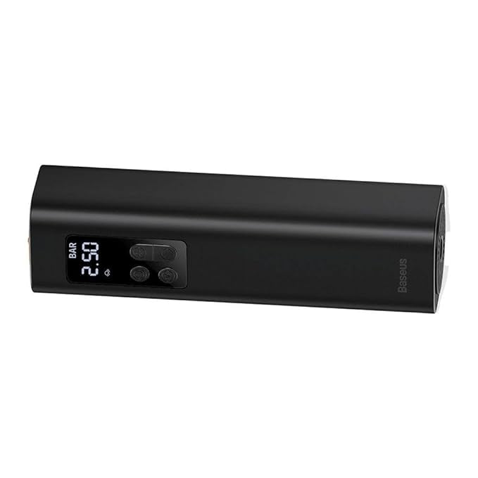 Gadgetshor Baseus Mini Car Compressor Air Pump Tyre Inflator Portable for Cigarette Lighter Socket Black