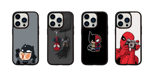 Gadgetshor Batman & Spiderman Series iPhone Back Glass Case