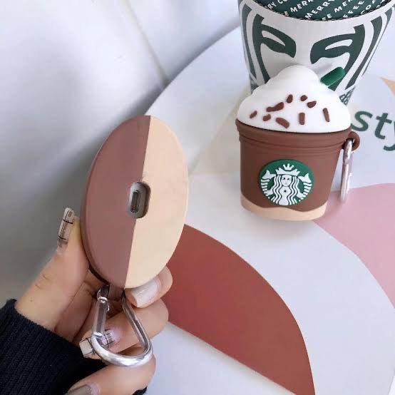 Gadgetshor 3D Silicone Airpods Case Starbucks Series