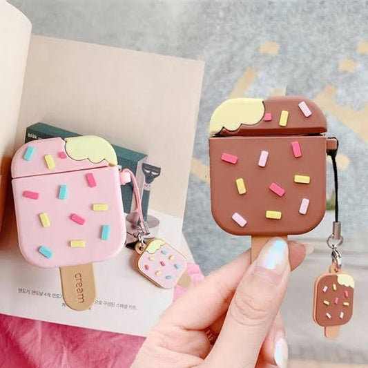 Gadgetshor 3D Silicone Airpods Case Ice-cream Series