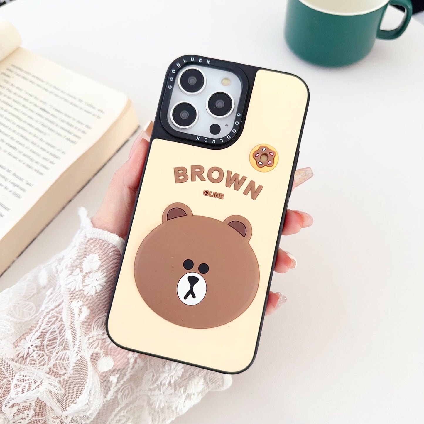 Gadgetshor 3D Silicone Cute Bear Series Back Case for iPhone