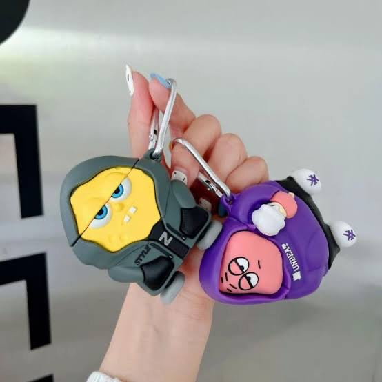 Gadgetshor 3D Silicone Patrik & Sponge-Bob AirPods Cases Series