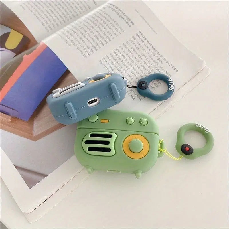 Gadgetshor 3D Silicone Airpods Case Radio Series