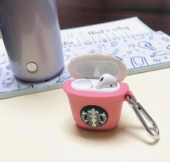 Gadgetshor 3D Silicone Airpods Case Starbucks Series