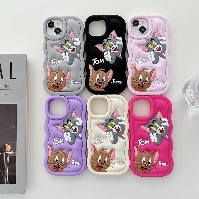 Gadgetshor 3D Silicone Tom & Jerry Cases for iPhone