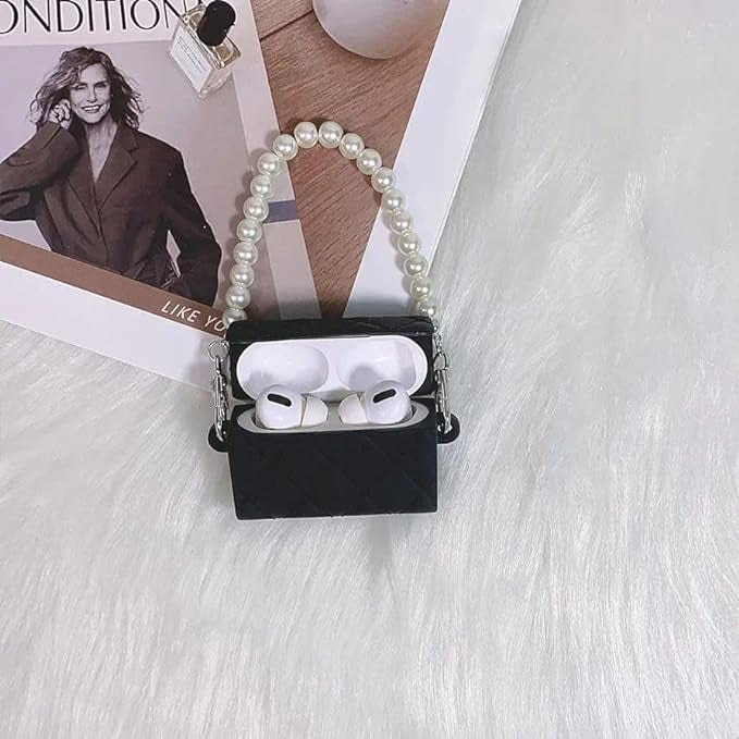 Gadgetshor 3D Silicone Airpods Case Pearl Bag Series
