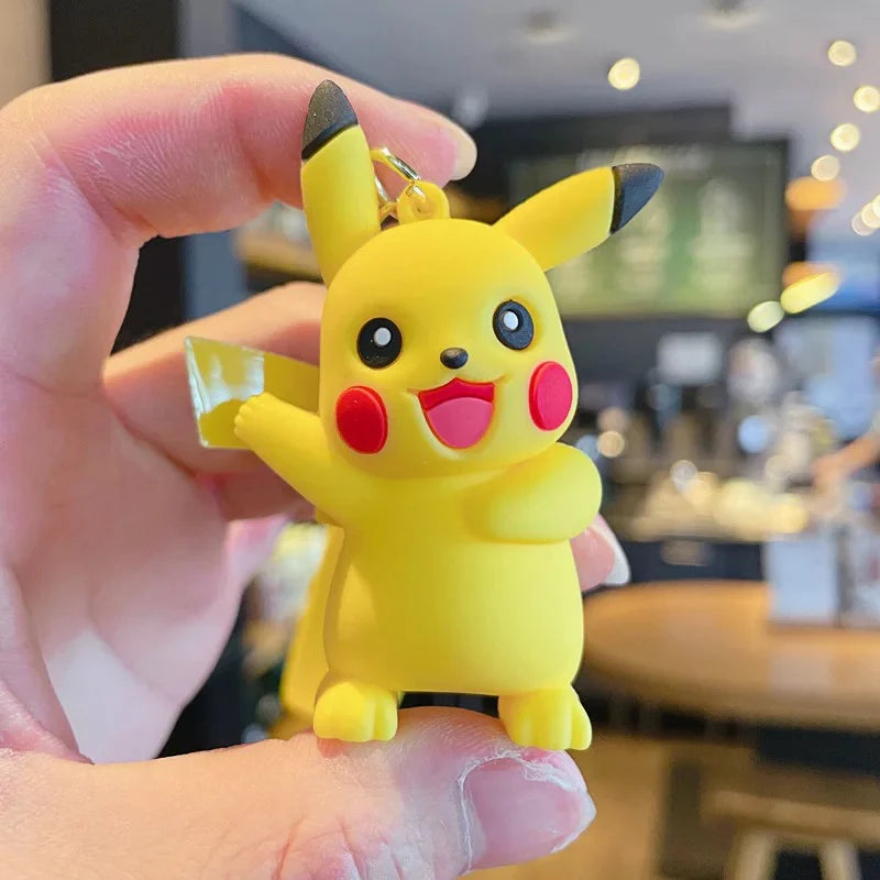 Gadgetshor Cute 3D Key Chain Pikachu Family