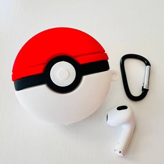 Gadgetshor 3D Silicone Airpods Case Pokeball Series