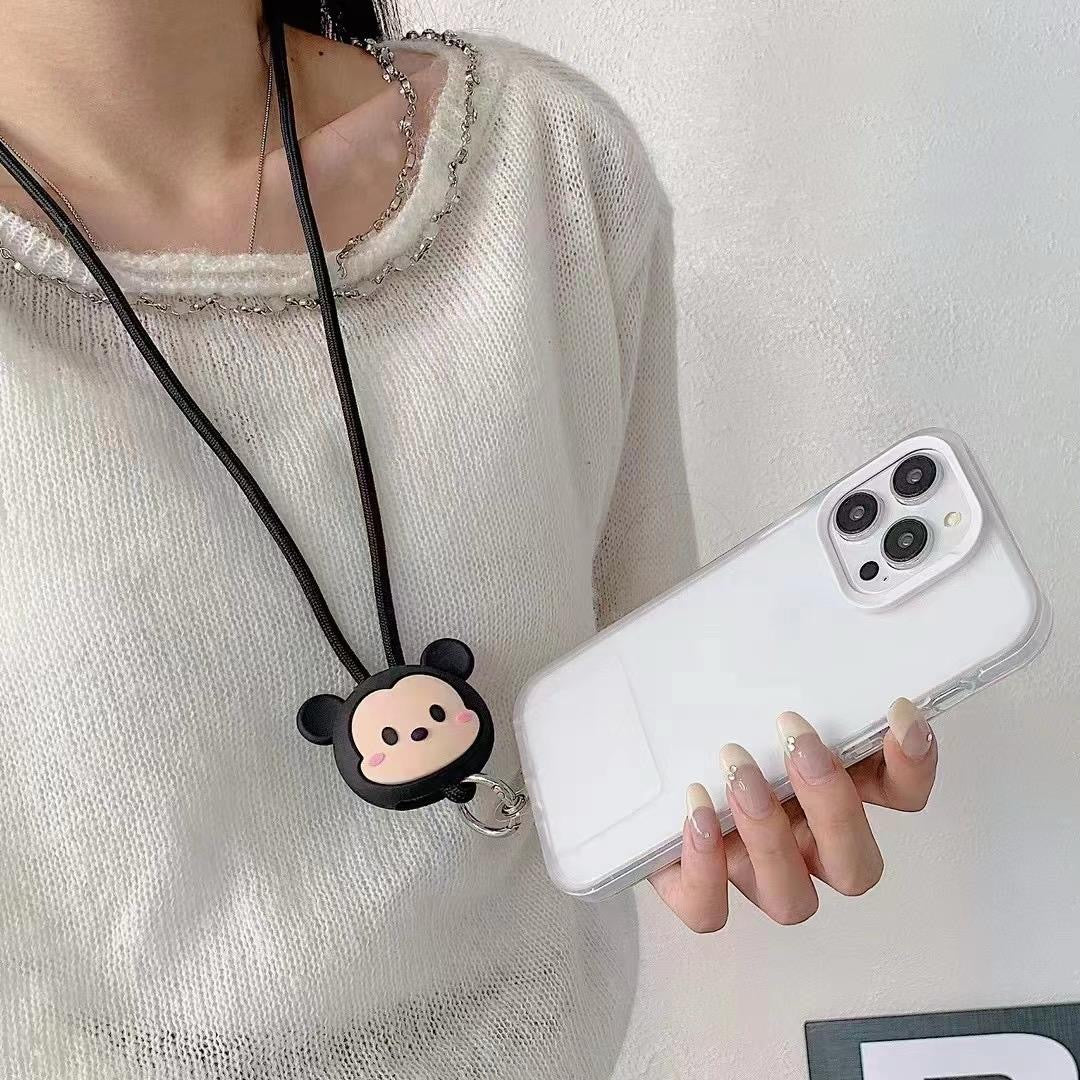 Gadgetshor 3D Cute Cartoon Crossbody Mobile Phone Lanyard - Adorable and Functional Hands-Free Accessory
