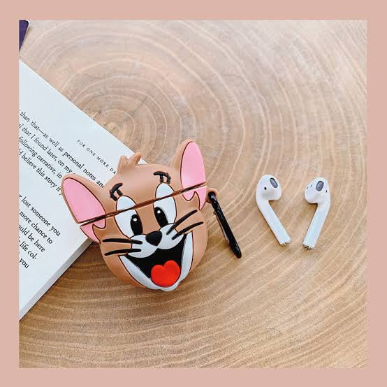 Gadgetshor 3D Silicone Airpods Case Tom & Jerry Series