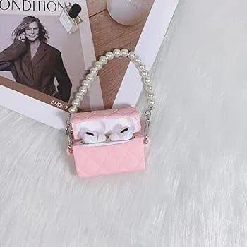 Gadgetshor 3D Silicone Airpods Case Pearl Bag Series