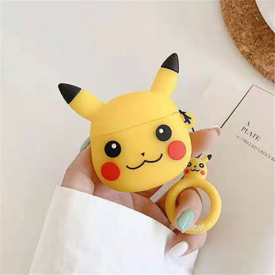 Gadgetshor 3D Silicone Airpods Case Pikachu Series