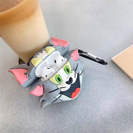 Gadgetshor 3D Silicone Airpods Case Tom & Jerry Series