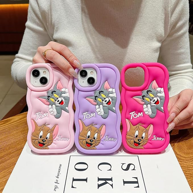 Gadgetshor 3D Silicone Tom & Jerry Cases for iPhone