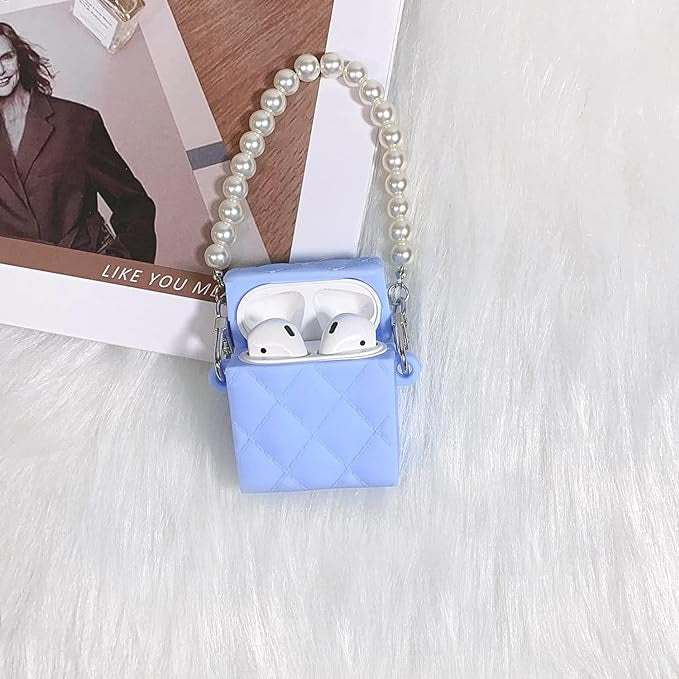 Gadgetshor 3D Silicone Airpods Case Pearl Bag Series