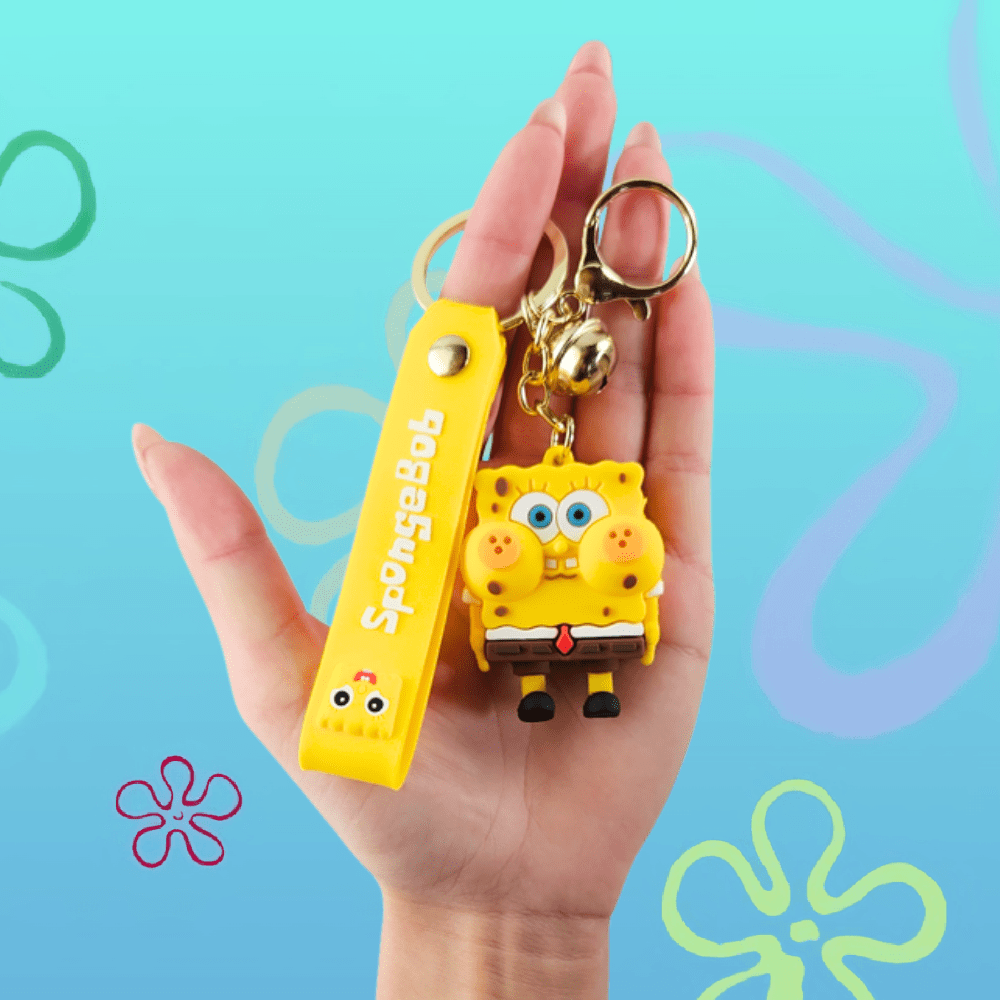 Gadgetshor Cute 3D Key Chain Sponge Bob