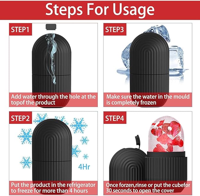 Gadgetshor Ice Roller for Face Massager | Reusable Ice Holder for Glowing & Clear Skin | Easy-to-Use Cold Therapy Tool for a Refreshing Facial Massage 🧊⛄️