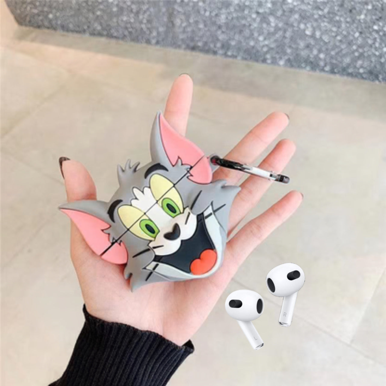 Gadgetshor 3D Silicone Airpods Case Tom & Jerry Series