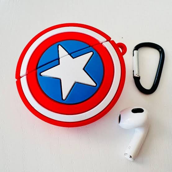 Gadgetshor 3D Silicone Airpods Case Marvel Series