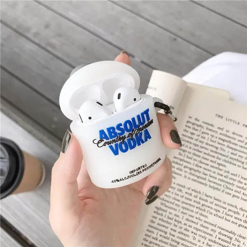 Gadgetshor 3D Silicone Airpods Case Vodka Bottle Series