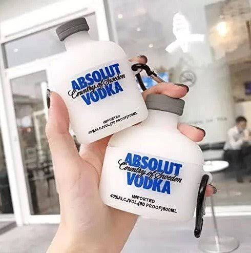 Gadgetshor 3D Silicone Airpods Case Vodka Bottle Series