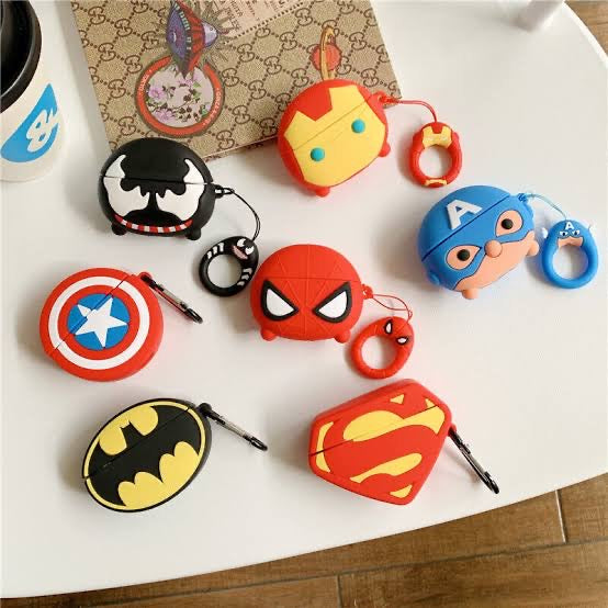 Gadgetshor 3D Silicone Airpods Case Marvel Series