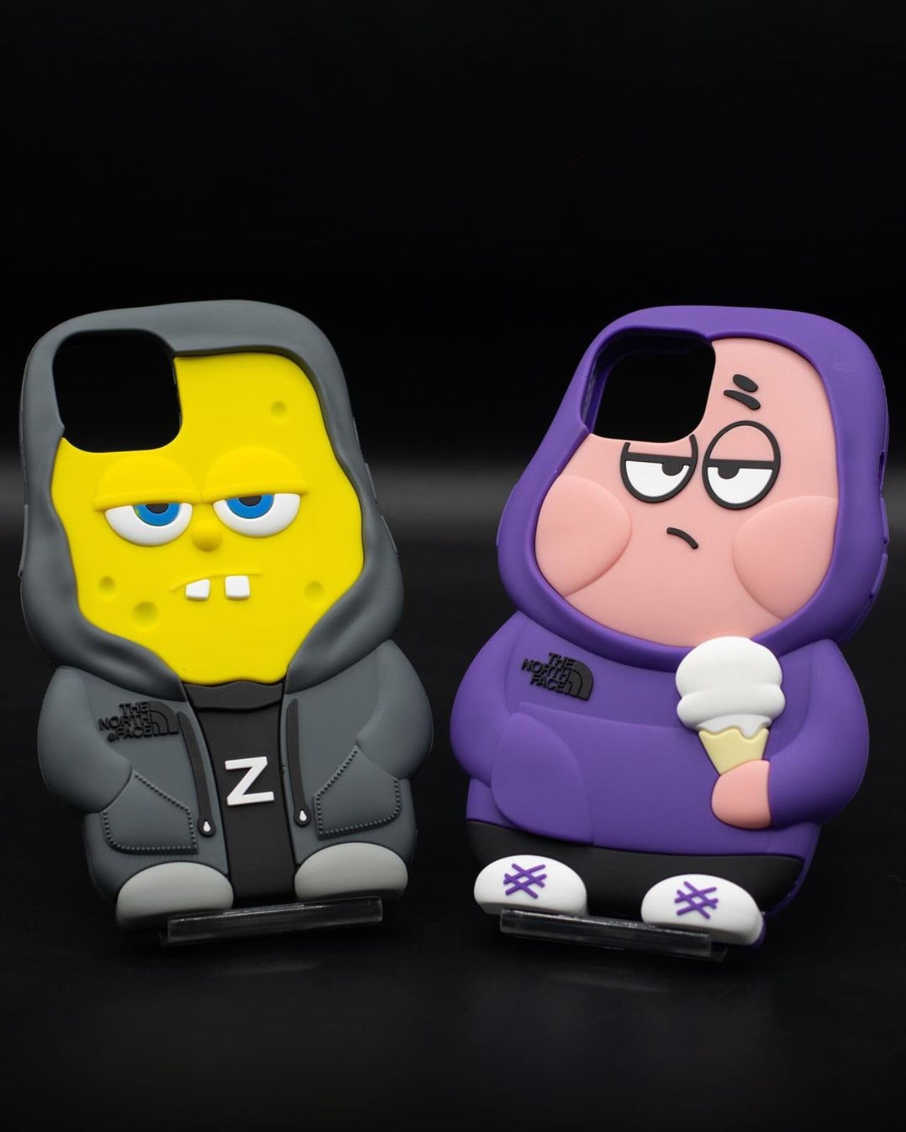 Gadgetshor 3D Silicone Patrik & Sponge-bob Cases for iPhone