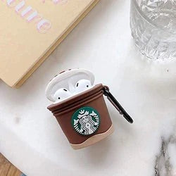 Gadgetshor 3D Silicone Airpods Case Starbucks Series