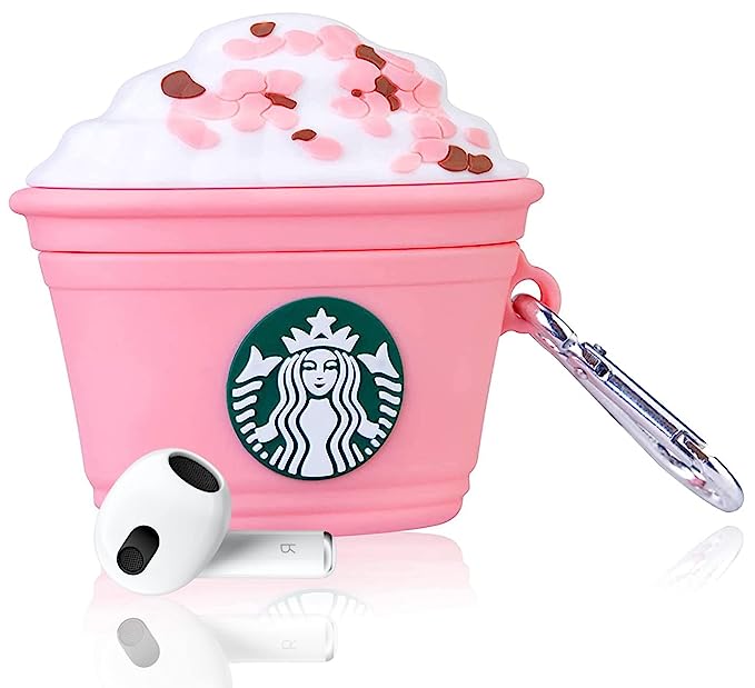 Gadgetshor 3D Silicone Airpods Case Starbucks Series