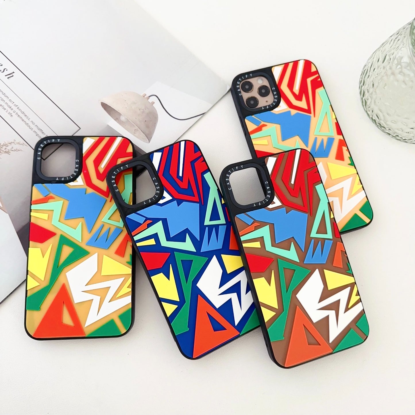 Gadgetshor 3D Silicone Zig Zac Series Back Case for iPhone