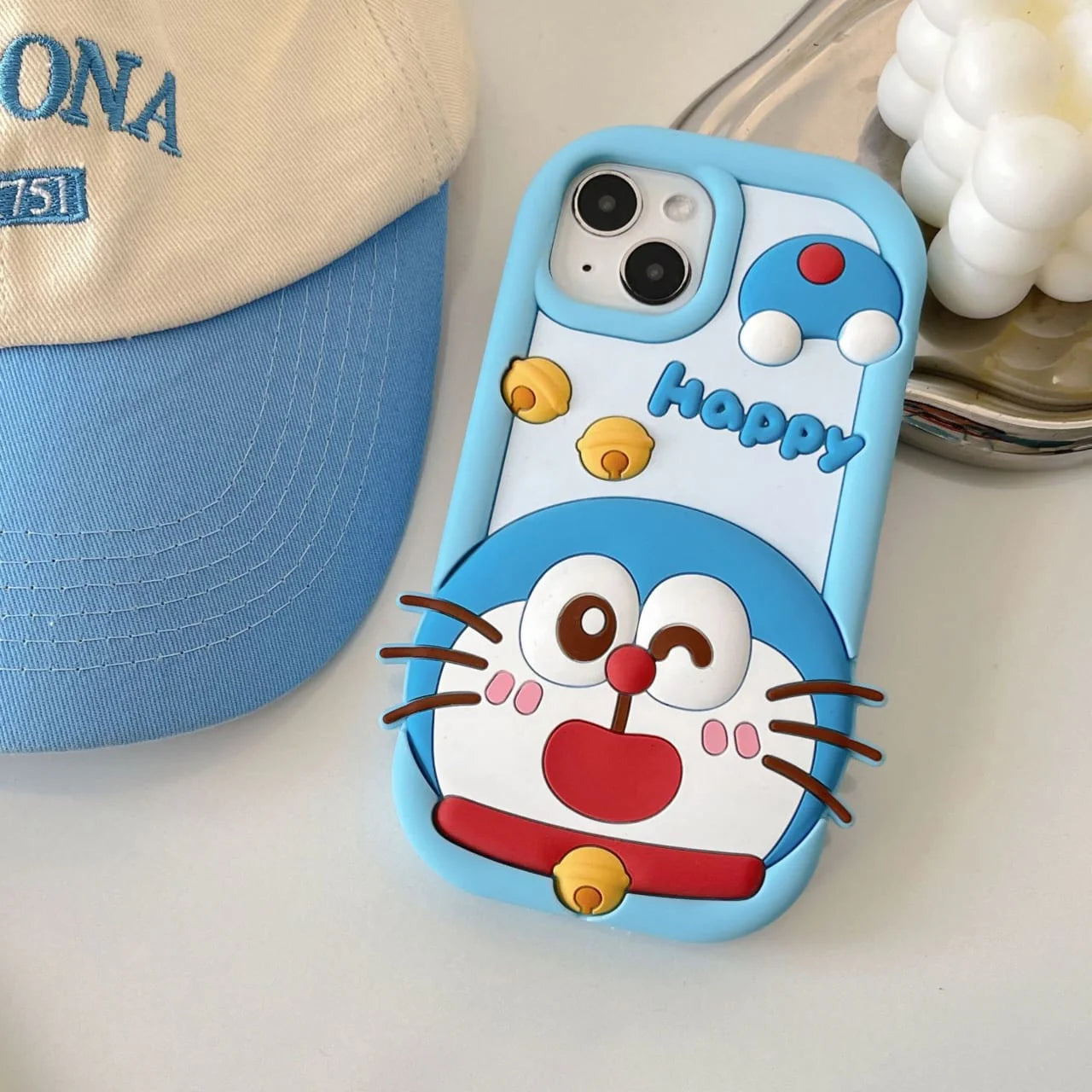 Gadgetshor 3D Silicone Cute Doraemon Cases for iPhone