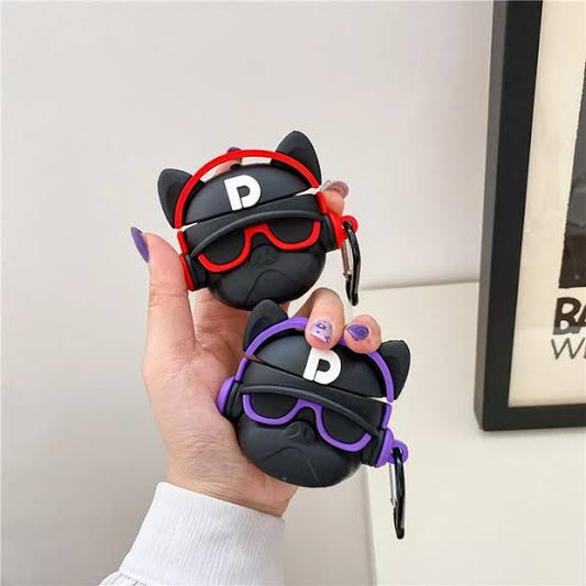 Gadgetshor 3D Silicone Airpods Case Hip-Hop Bulldog Series