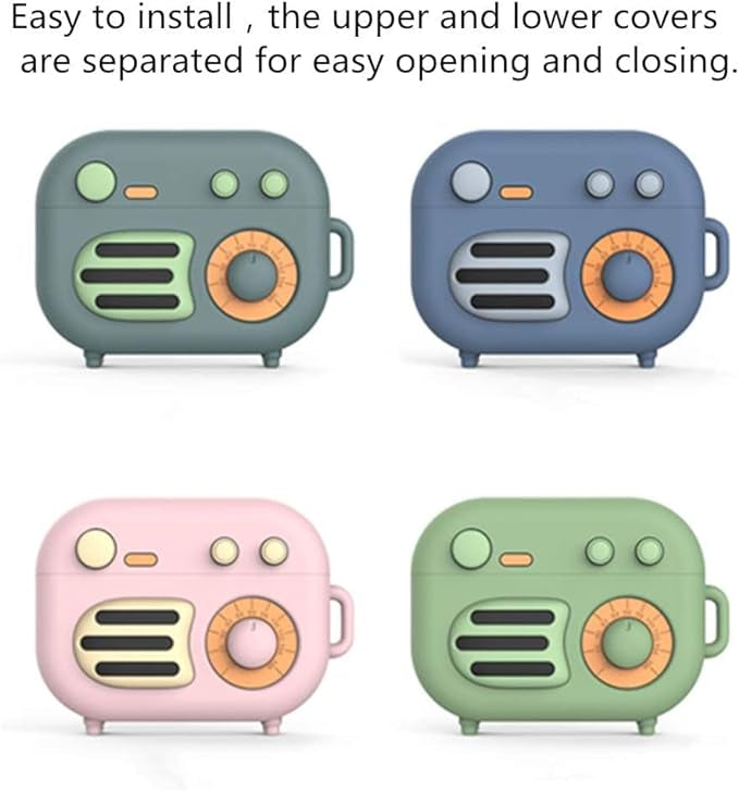 Gadgetshor 3D Silicone Airpods Case Radio Series