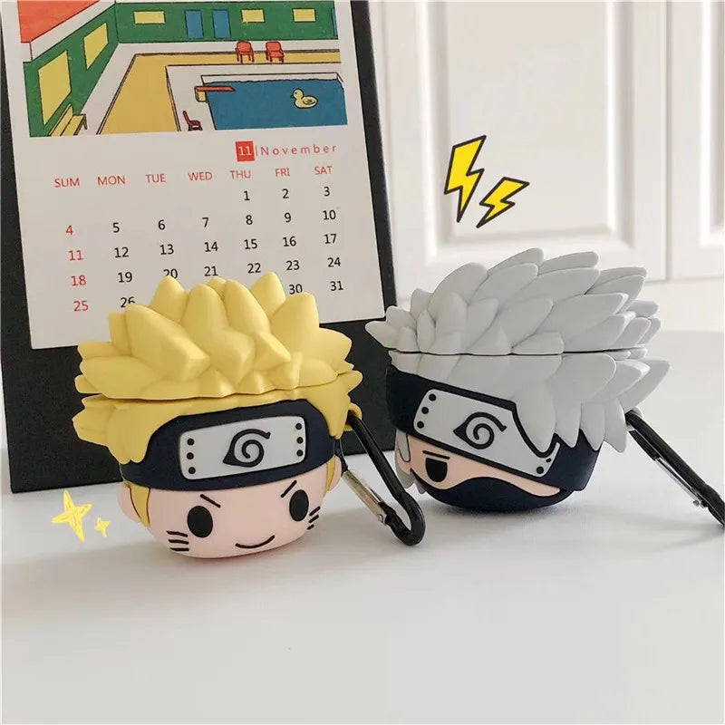 GADGETSHOR 3D SILICONE AIRPODS CASE NARUTO & KAKASHI SERIES