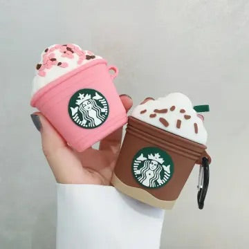 Gadgetshor 3D Silicone Airpods Case Starbucks Series