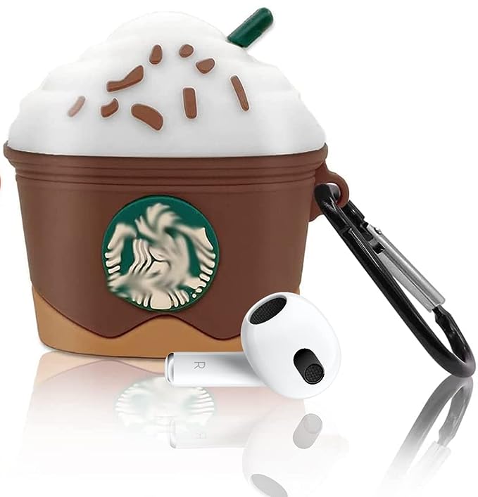 Gadgetshor 3D Silicone Airpods Case Starbucks Series