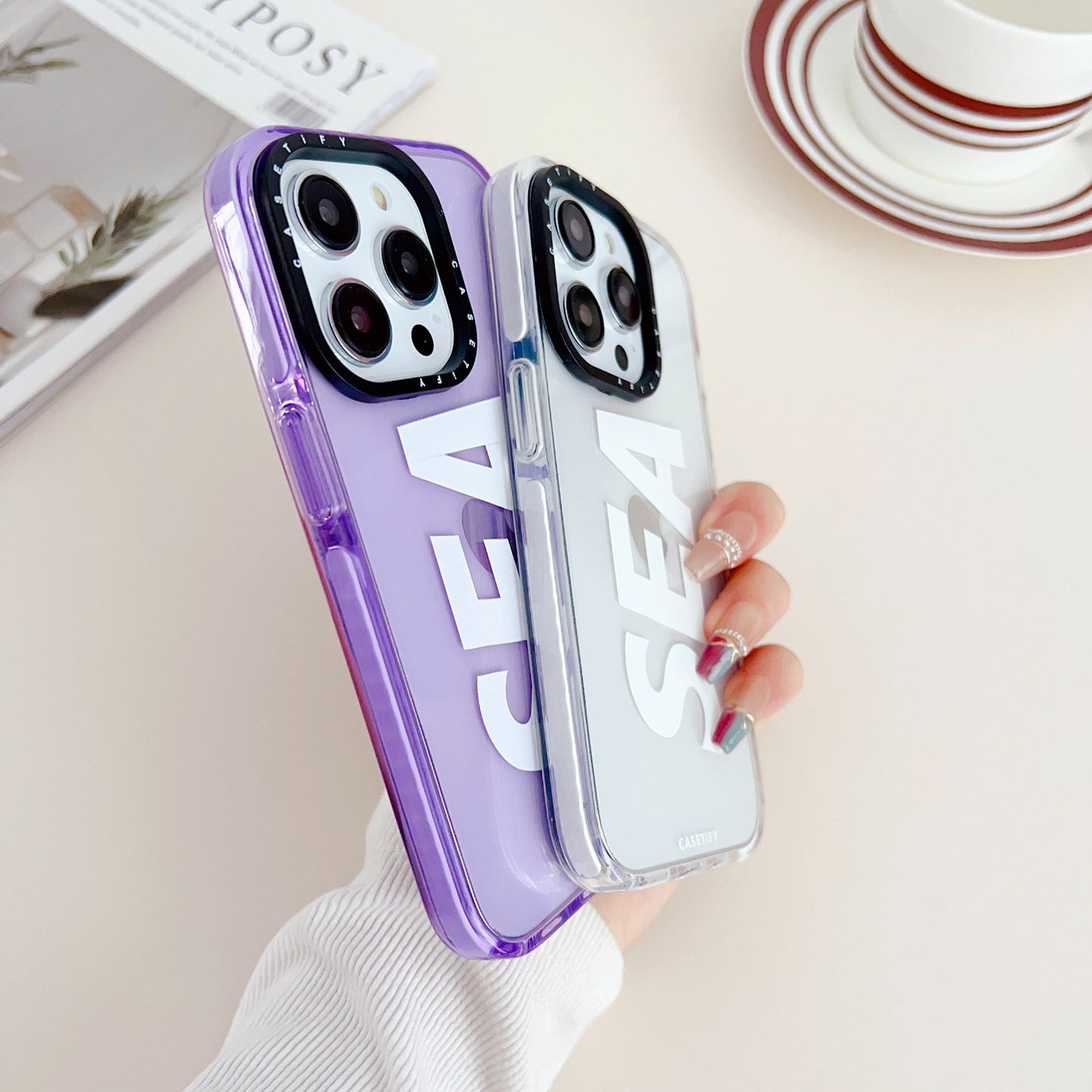 Gadgetshor Silicone Sea Back Case For iPhone