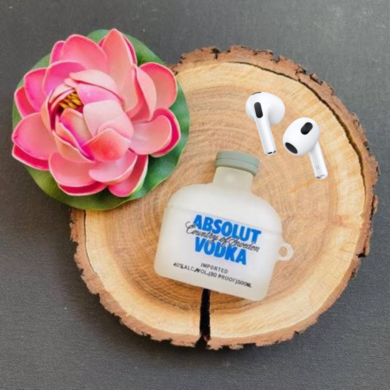 Gadgetshor 3D Silicone Airpods Case Vodka Bottle Series