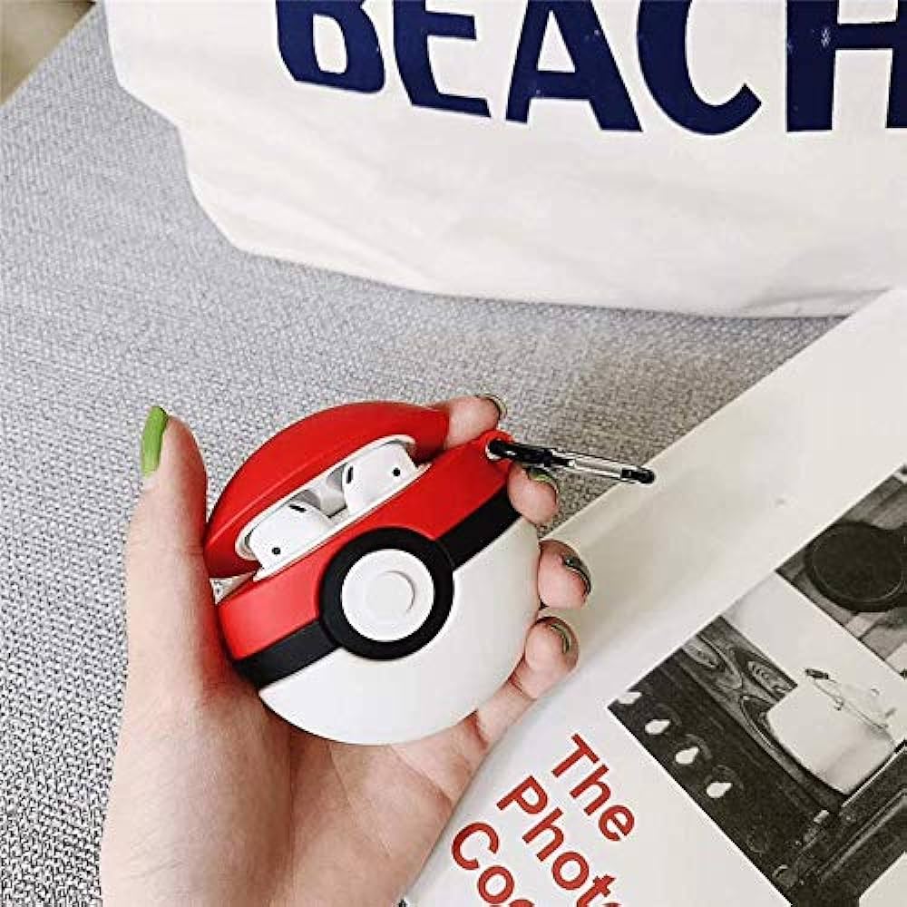 Gadgetshor 3D Silicone Airpods Case Pokeball Series