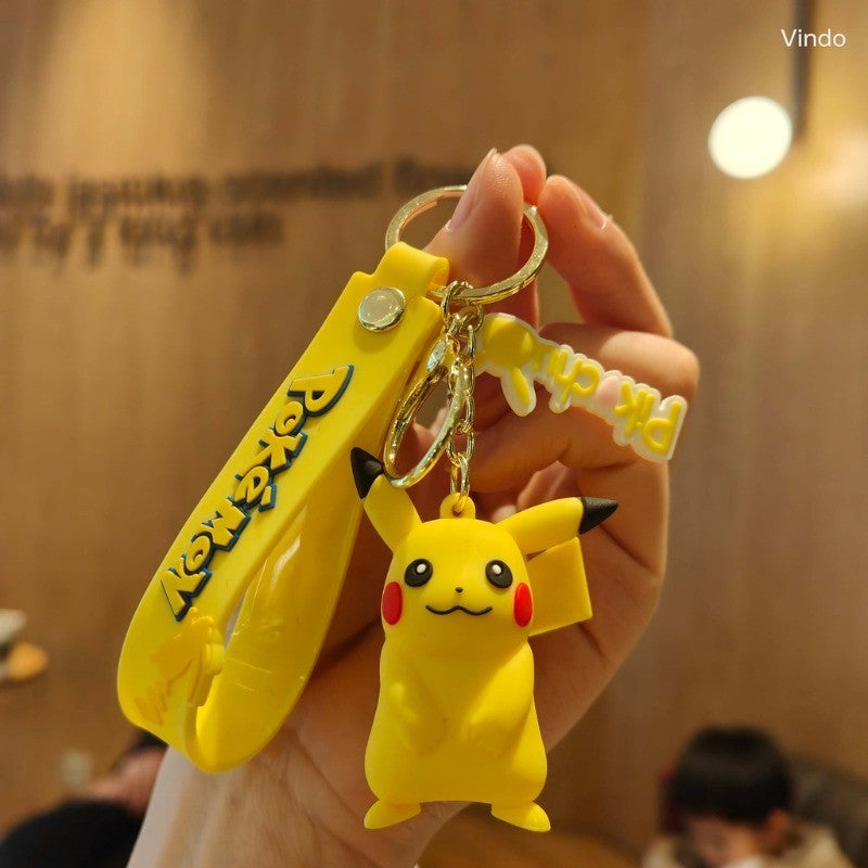 Gadgetshor Cute 3D Key Chain Pikachu Family