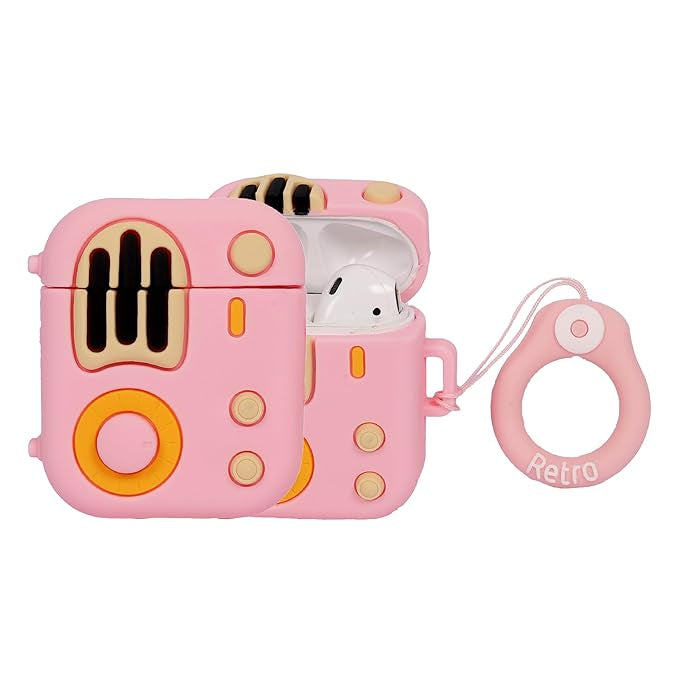 Gadgetshor 3D Silicone Airpods Case Radio Series