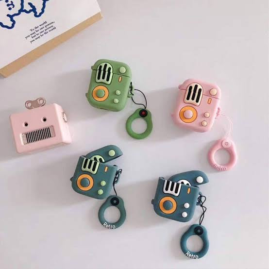 Gadgetshor 3D Silicone Airpods Case Radio Series