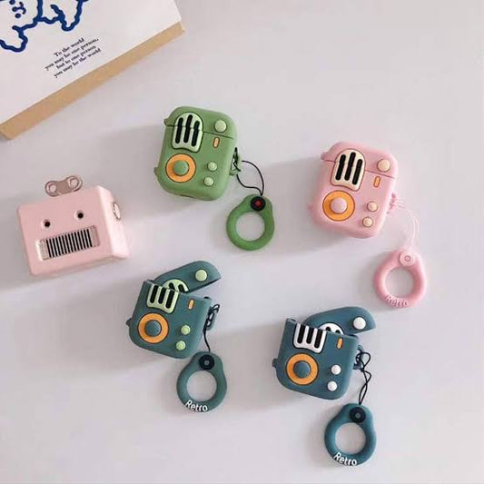 Gadgetshor 3D Silicone Airpods Case Radio Series