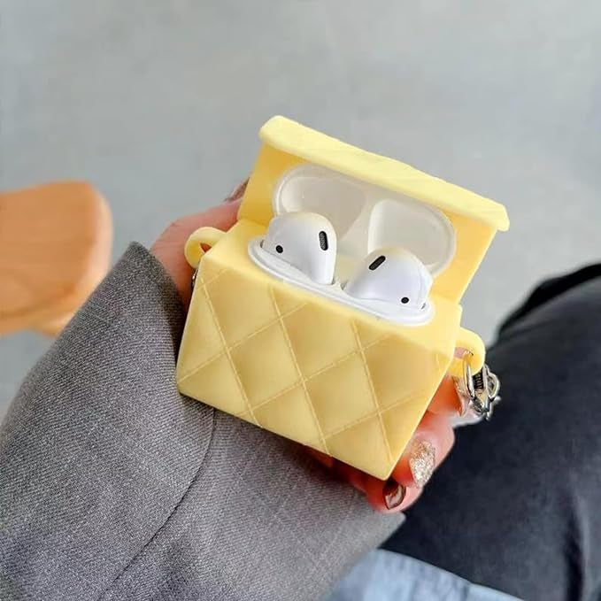 Gadgetshor 3D Silicone Airpods Case Pearl Bag Series