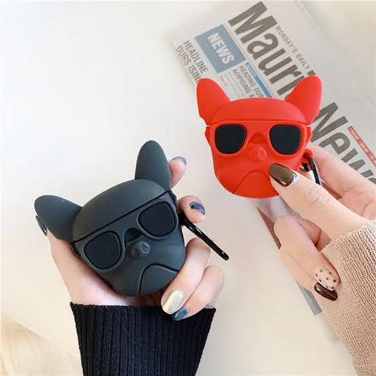 Gadgetshor 3D Silicone Airpods Case Bulldog Series