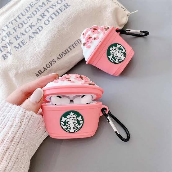 Gadgetshor 3D Silicone Airpods Case Starbucks Series