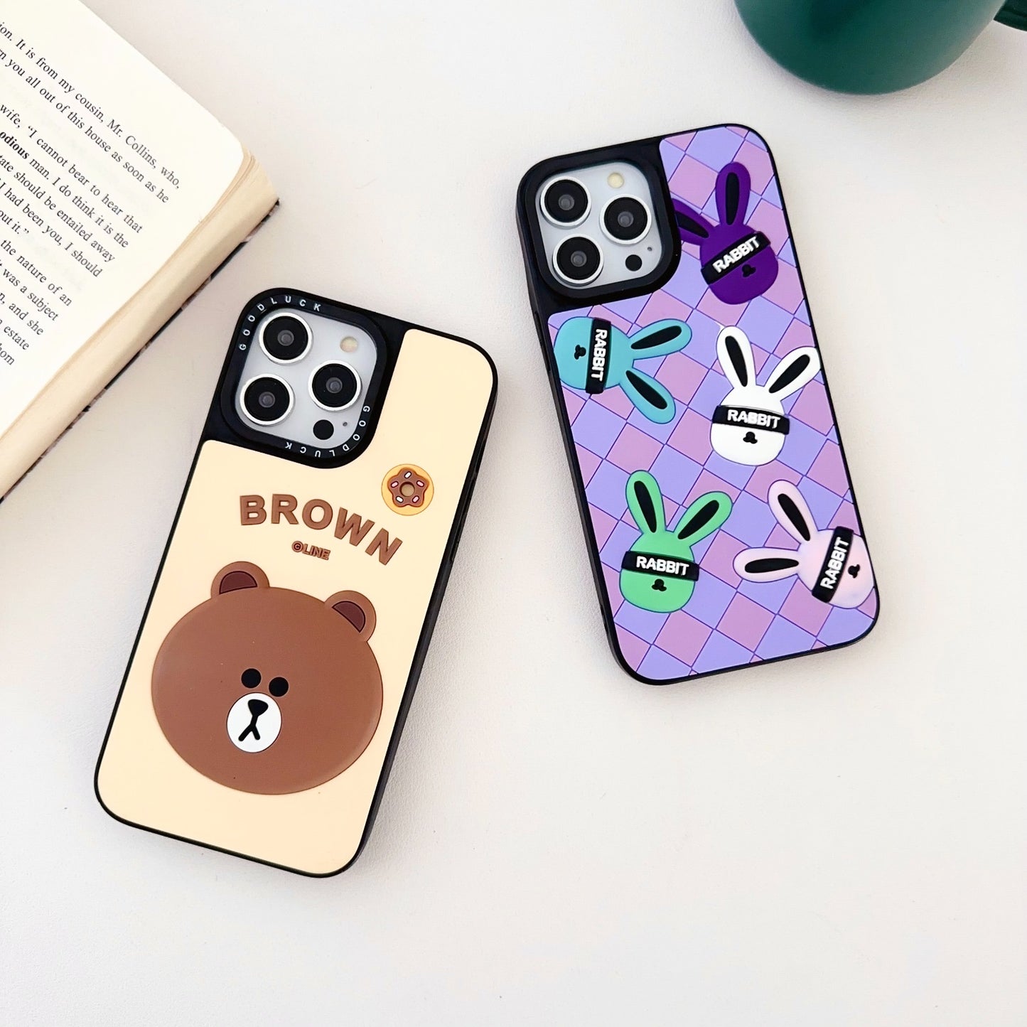 Gadgetshor 3D Silicone Cute Bear Series Back Case for iPhone