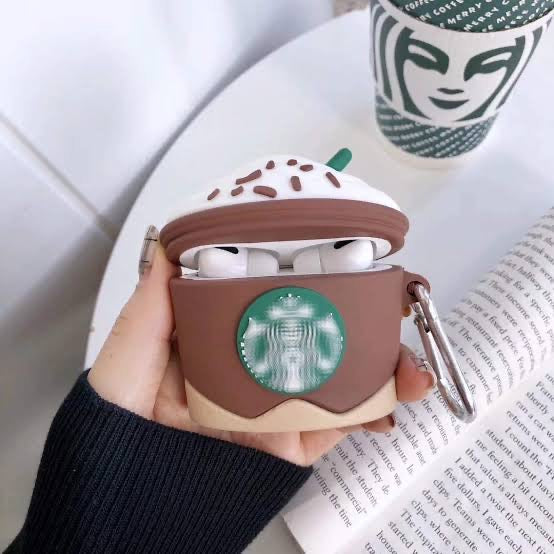 Gadgetshor 3D Silicone Airpods Case Starbucks Series