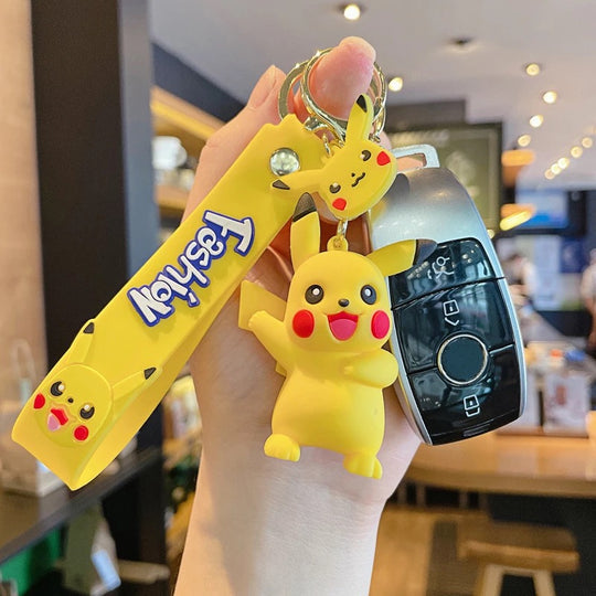 Gadgetshor Cute 3D Key Chain Pikachu Family
