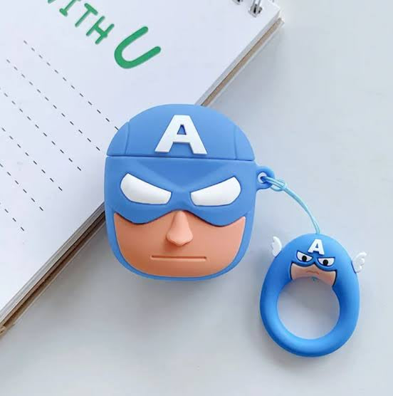 Gadgetshor 3D Silicone Airpods Case Marvel Series